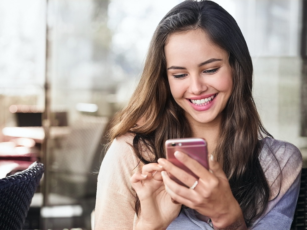 Young woman on her cell phone